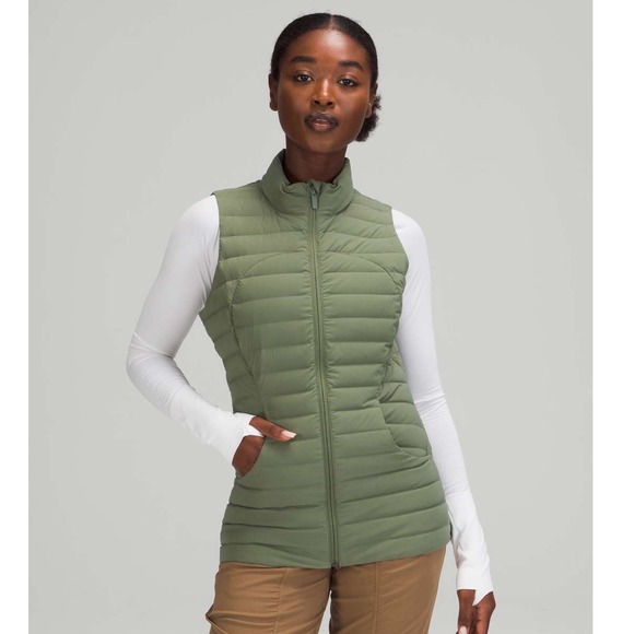 Lululemon Pack It Down Vest / Color: Green‎ Twill / Women's Size 2 - Picture 1 of 16